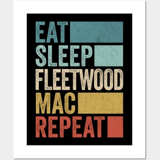 Funny Eat Sleep Fleetwood Repeat Retro Vintage Posters and Art